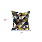 20" Black and Yellow Cotton Throw Pillow
