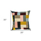 20" Mustard Yellow and Black Cotton Throw Pillow