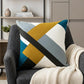 20" Brown and Black Cotton Throw Pillow