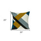 20" Brown and Black Cotton Throw Pillow