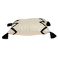 20" x 20" Black and Cream Zigzag Pattern Square Accent Throw Pillow with Tassel