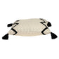 20" x 20" Black and Cream Zigzag Pattern Square Accent Throw Pillow with Tassel