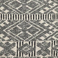 20" x 20" Black and Cream Bohemian Pattern Square Accent Throw Pillow with Tassel