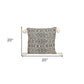 20" x 20" Black and Cream Bohemian Pattern Square Accent Throw Pillow with Tassel