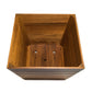 19" Brown Wood Indoor Outdoor Square Planter Box