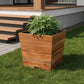 19" Brown Wood Indoor Outdoor Square Planter Box