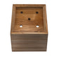 12" Brown Wood Indoor Outdoor Square Planter Box