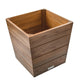 12" Brown Wood Indoor Outdoor Square Planter Box