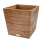 12" Brown Wood Indoor Outdoor Square Planter Box