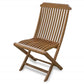 24" Brown Solid Wood Indoor Outdoor Deck Chair