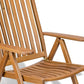 27" Brown Solid Wood Indoor Outdoor Arm Chair