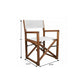 23" White and Natural Wood Solid Wood Indoor Outdoor Director Chair