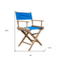 Blue And Brown Solid Wood Director Chair