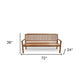 72" Teak Solid Wood Garden Bench