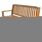 60" Teak Solid Wood Garden Bench