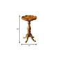 20" Medium Brown And Olive Ash Wood Floral Top End Table