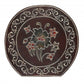 15" Brown Hand Painted Floral Three Dimensional Elephant End Table