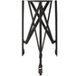 23" Black Industrial Rolling Round End Table