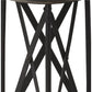 23" Black Industrial Rolling Round End Table