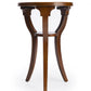 24" Brown And Olive Ash Manufactured Wood Round End Table With Shelf
