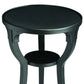 24" Black Manufactured Wood Round End Table With Shelf