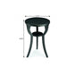 24" Black Manufactured Wood Round End Table With Shelf