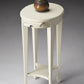 26" White Oval End Table With Shelf