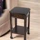 27" Dark Brown And Cherry Manufactured Wood Rectangular End Table With Drawer And Shelf