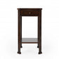 27" Dark Brown And Cherry Manufactured Wood Rectangular End Table With Drawer And Shelf
