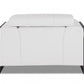 48" White And Gunmetal Italian Leather Arm Chair