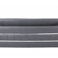 89" Dark Gray Italian Leather Sofa With Silver Legs
