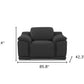Three Piece Indoor Dark Gray Italian Leather Six Person Seating Set