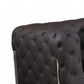 Three Piece Indoor Brown Italian Leather Six Person Seating Set