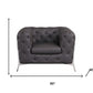 Three Piece Indoor Brown Italian Leather Six Person Seating Set