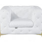 Three Piece Indoor White Italian Leather Six Person Seating Set