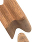 Set of Two Brown Wood Square Drawer Pull Knobs