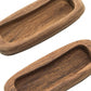 Set of Two Brown Teak Wood Drawer Pull Knobs