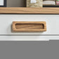 Set of Two Brown Teak Wood Drawer Pull Knobs