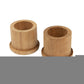 Set of Two Brown Wood Round Open Circle Drawer Pull Knobs