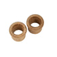 Set of Two Brown Wood Round Open Circle Drawer Pull Knobs