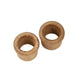 Set of Two Brown Wood Round Open Circle Drawer Pull Knobs