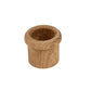 Set of Two Brown Wood Round Open Circle Drawer Pull Knobs
