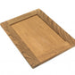 15" Brown Solid Wood Framed Accent Mirror
