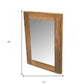 15" Brown Solid Wood Framed Accent Mirror