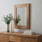 15" Brown Solid Wood Framed Accent Mirror