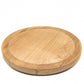 11" Brown Solid Wood Round Accent Mirror