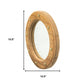 11" Brown Solid Wood Round Accent Mirror