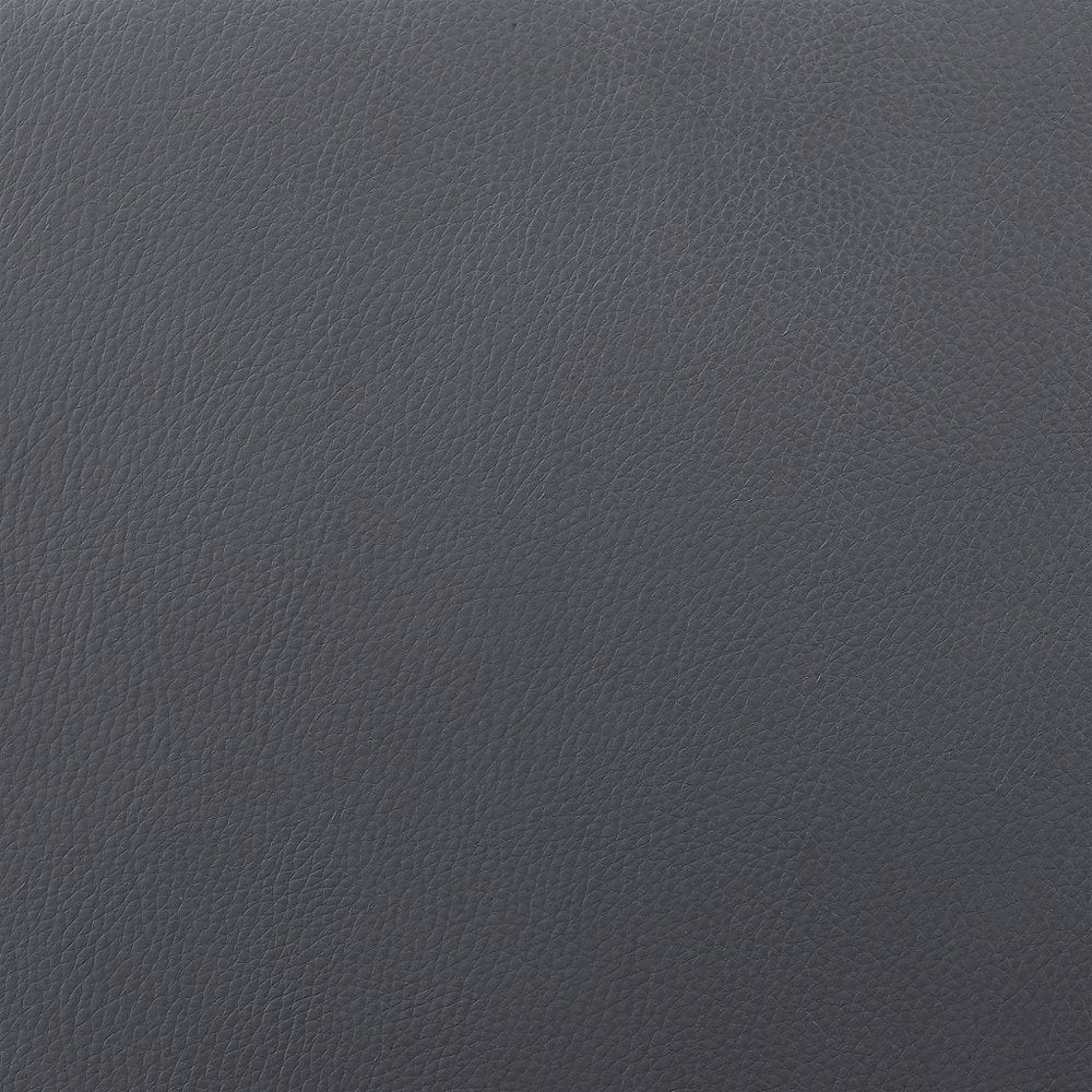 27" Gray And Black Faux Leather And Fabric And Solid Wood Low Back Counter Height Swivel Bar Chair