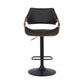 25" Black Iron Swivel Adjustable Height Bar Chair