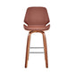 26" Brown Swivel Counter Height Bar Chair